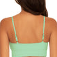 Top de biquíni Becca feminino Color Code verde tamanho G