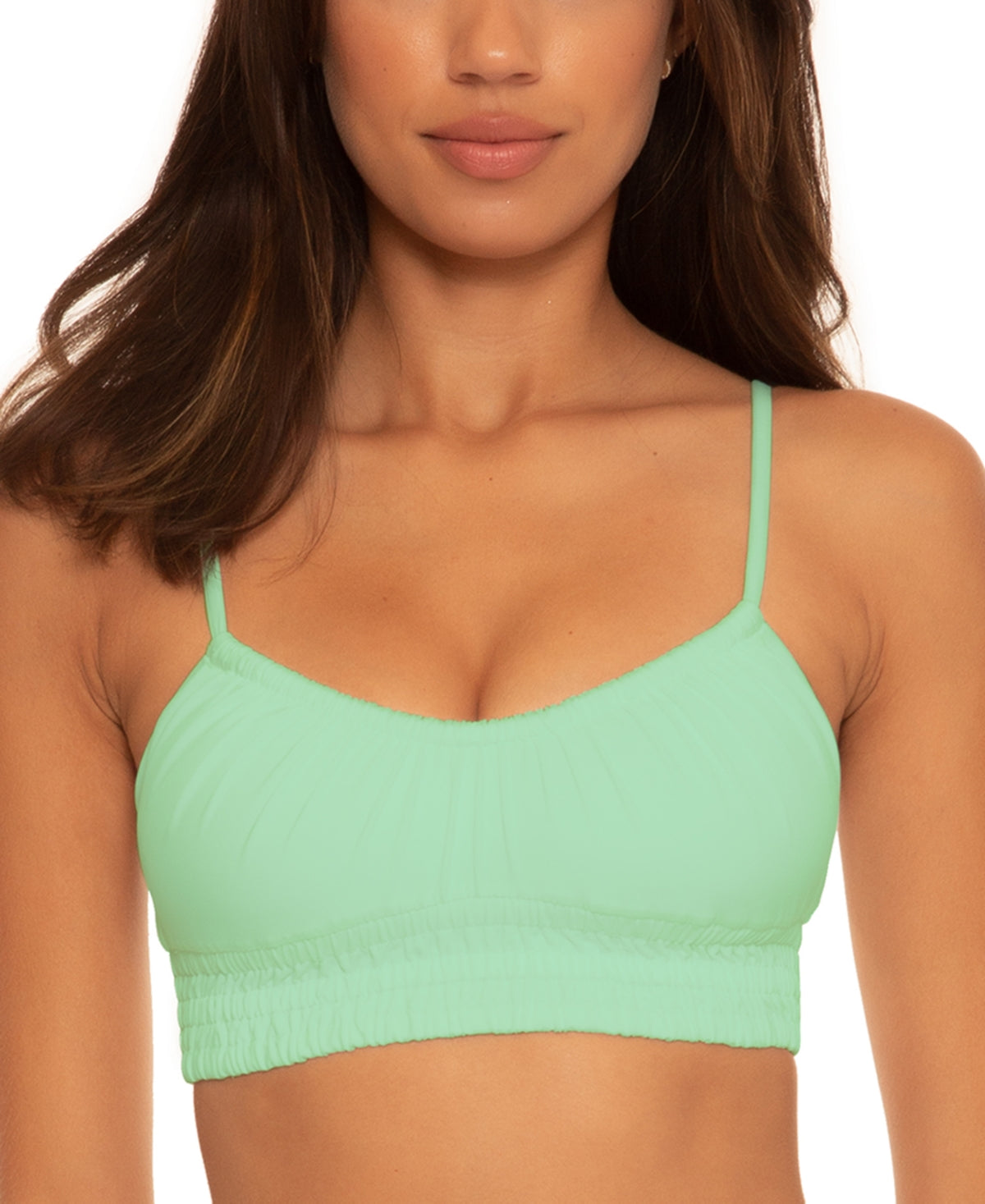 Top de biquíni Becca feminino Color Code verde tamanho G