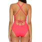Maiô Becca Feminino Color Code Plunge One Piece Rosa Tamanho Grande