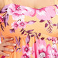 Top tankini estampado Becca Etc Plus In Full Bloom feminino, laranja, tamanho 2X