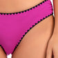 Lucky Brand Feminino Primavera Romântico Concha Costura Hipster Bottoms Maiô Rosa