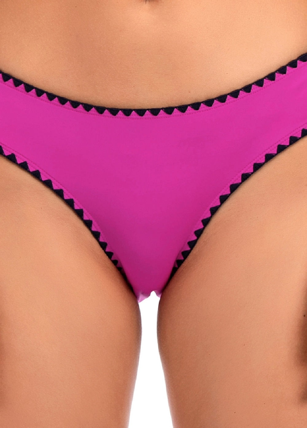 Lucky Brand Feminino Primavera Romântico Concha Costura Hipster Bottoms Maiô Rosa