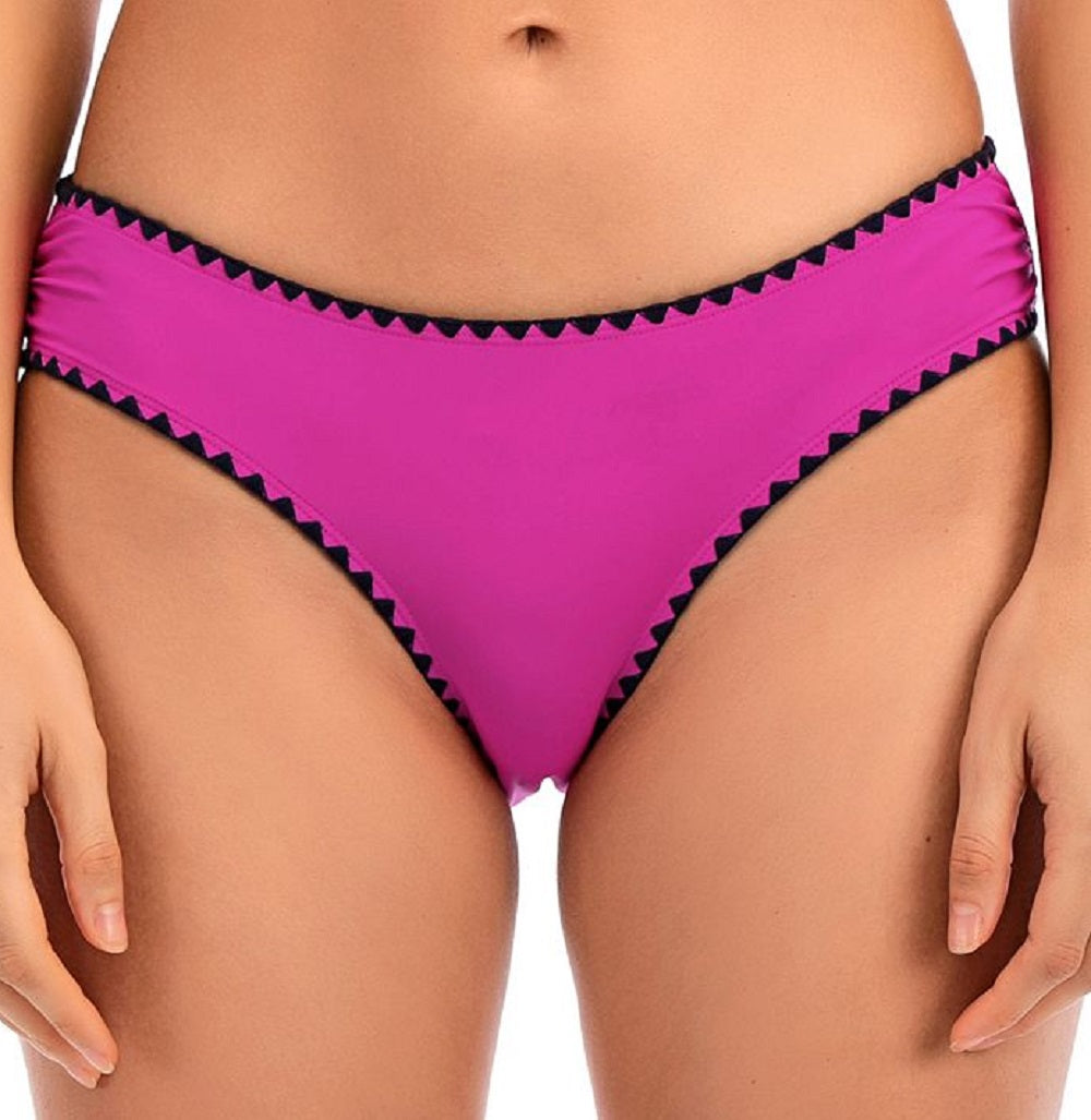 Lucky Brand Feminino Primavera Romântico Concha Costura Hipster Bottoms Maiô Rosa