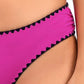 Lucky Brand Feminino Primavera Romântico Concha Costura Hipster Bottoms Maiô Rosa