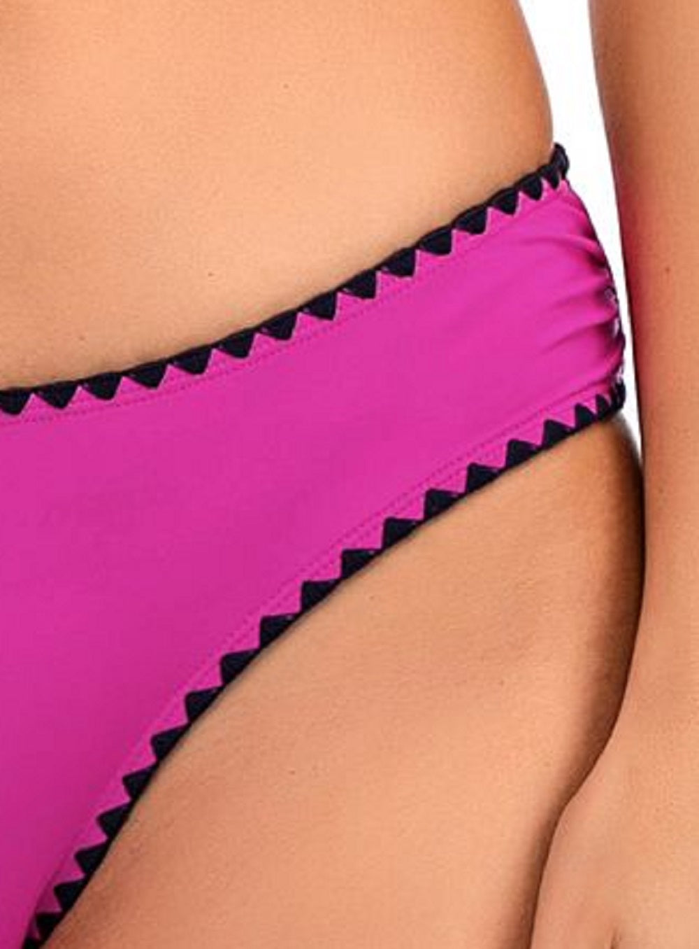 Lucky Brand Feminino Primavera Romântico Concha Costura Hipster Bottoms Maiô Rosa