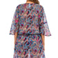 Lucky Brand Feminino Paisley Poolside Charm Túnica Maiô Azul Tamanho X-S