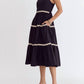Entro - Square Neck Sleeveless Midi Dress