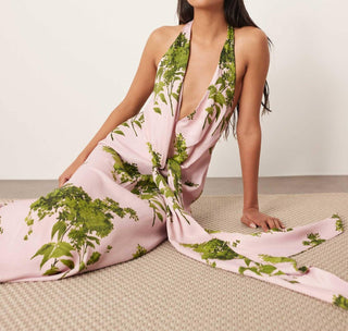 Arrange - Plunge Cowl Neck Maxi Dress