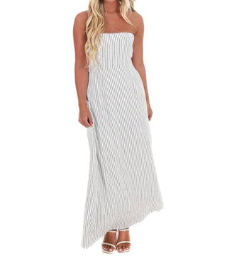 Klesis - Vestido longo listrado sem pressa