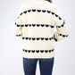 &Merci - Heart Ribbed Sweater