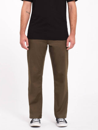 Volcom - Calça Chino Elástica Moderna Frickin