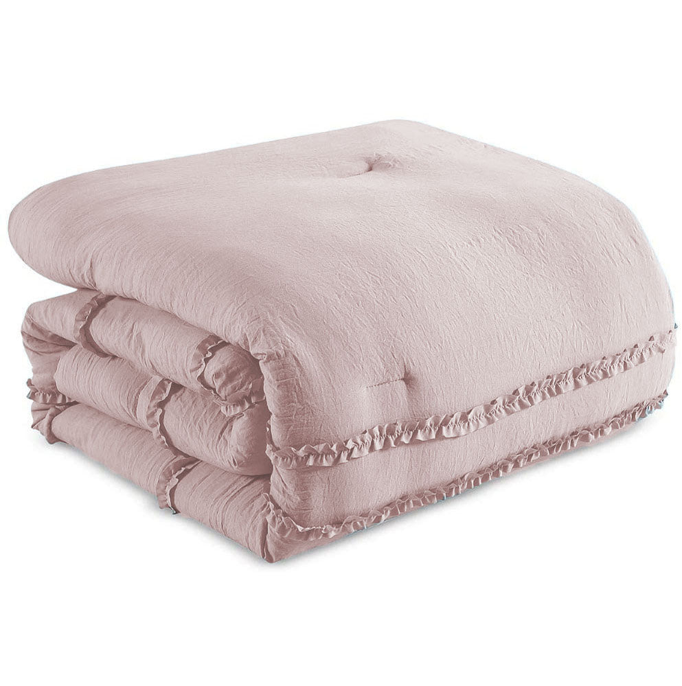 Conjunto de edredom Hallmart Collectibles Odessa Twin/Twin XL, 4 peças, rosa