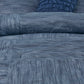 7 Piece Printed Seersucker Comforter Set Navy King