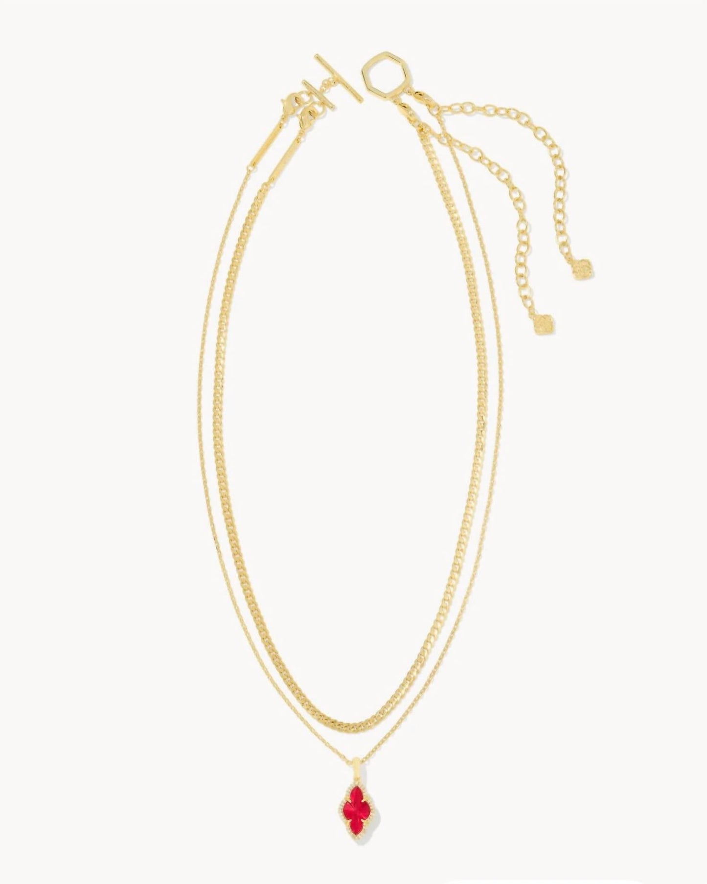 Kendra Scott - Abbie Pave Frame Multi Strand Necklace