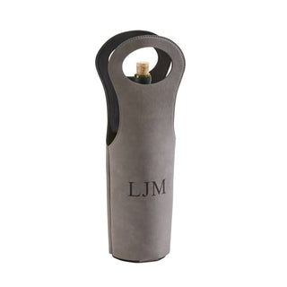 Creative Gifts International - Porta-vinhos em couro sintético - 14,5"