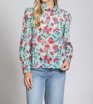 Apny - Blusa com manga bufante e detalhe franzido