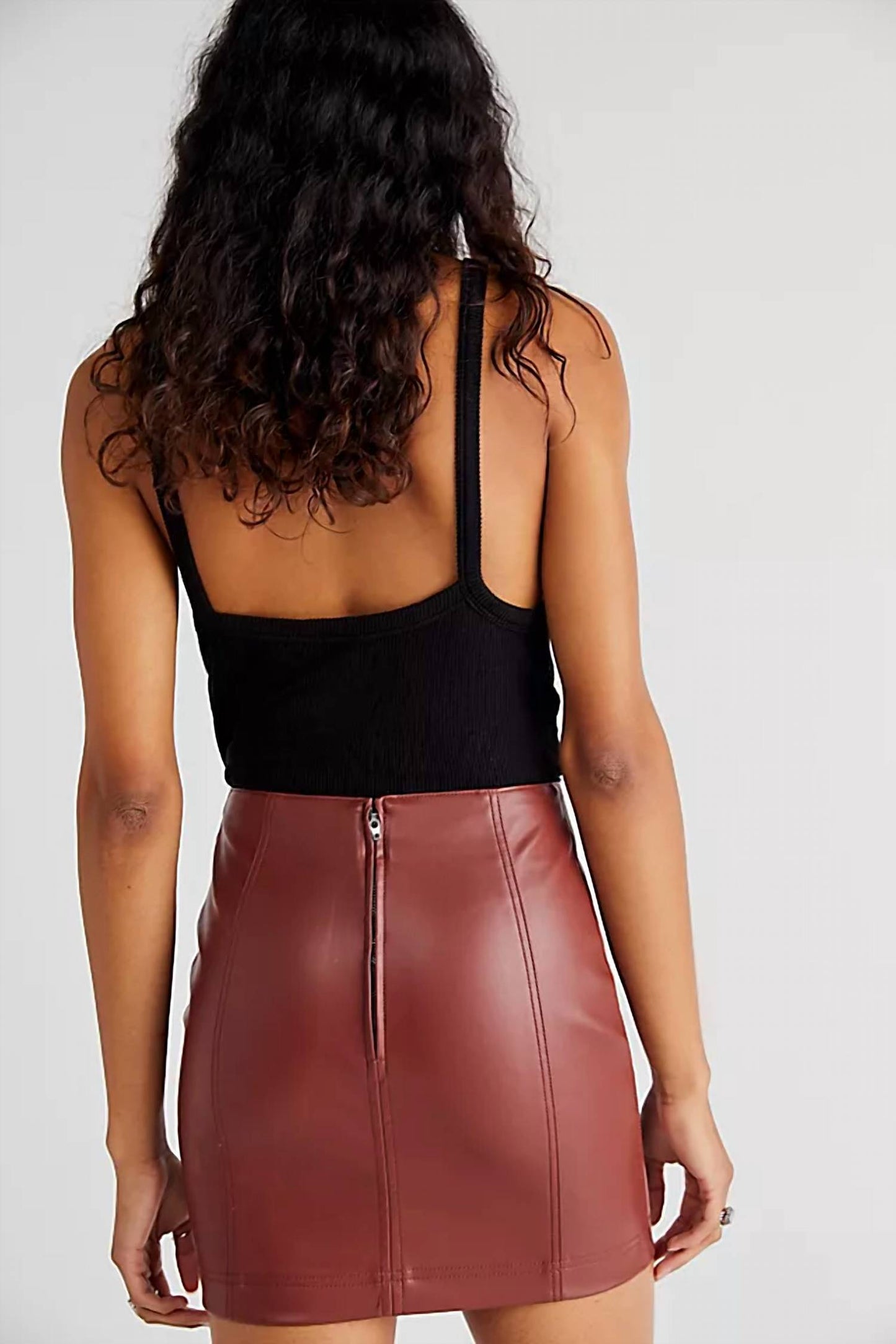 Free People - FEMME LEATHER SKIRT