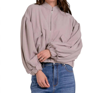 Elan - Jaqueta Bomber com Zíper e Balão