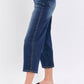 Judy Blue - Mid Rise Tummy Control Crop Wide Leg Jeans