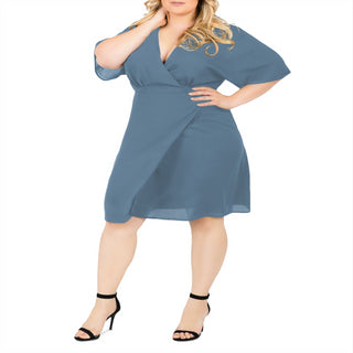 Vestido envelope Slate Georgette da Standards &amp; Practices, tamanho 2X