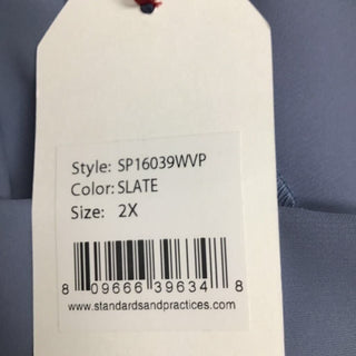 Vestido envelope Slate Georgette da Standards &amp; Practices, tamanho 2X