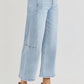 Risen - Brooklyn 57 High Rise Crop Wide Leg Seam Detail Jeans