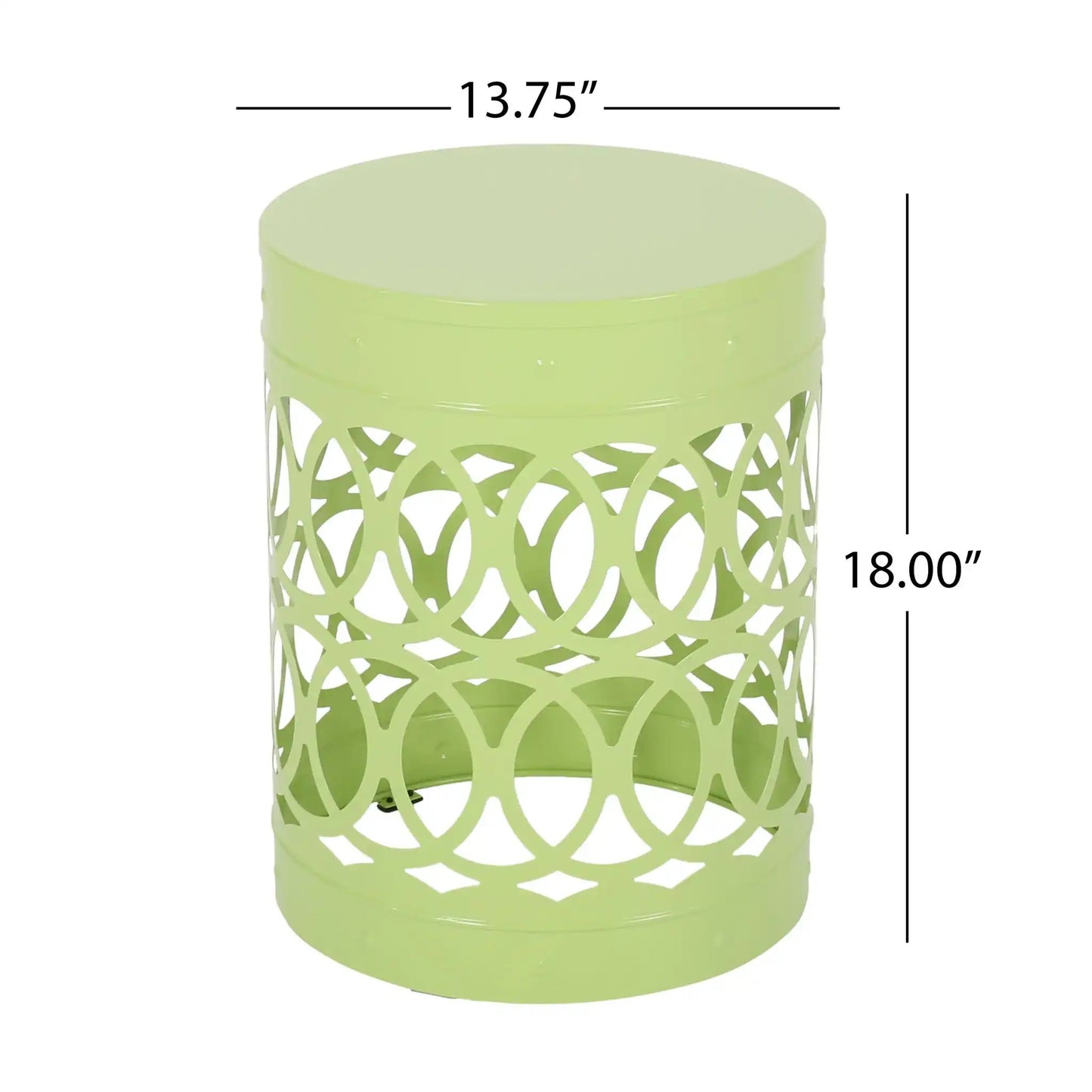 Outdoor Metal Large End Table, Modern Design