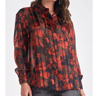 Elan - Blusa de manga comprida com botões