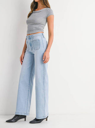 Jbd. - Calça jeans larga com bolsos pequenos