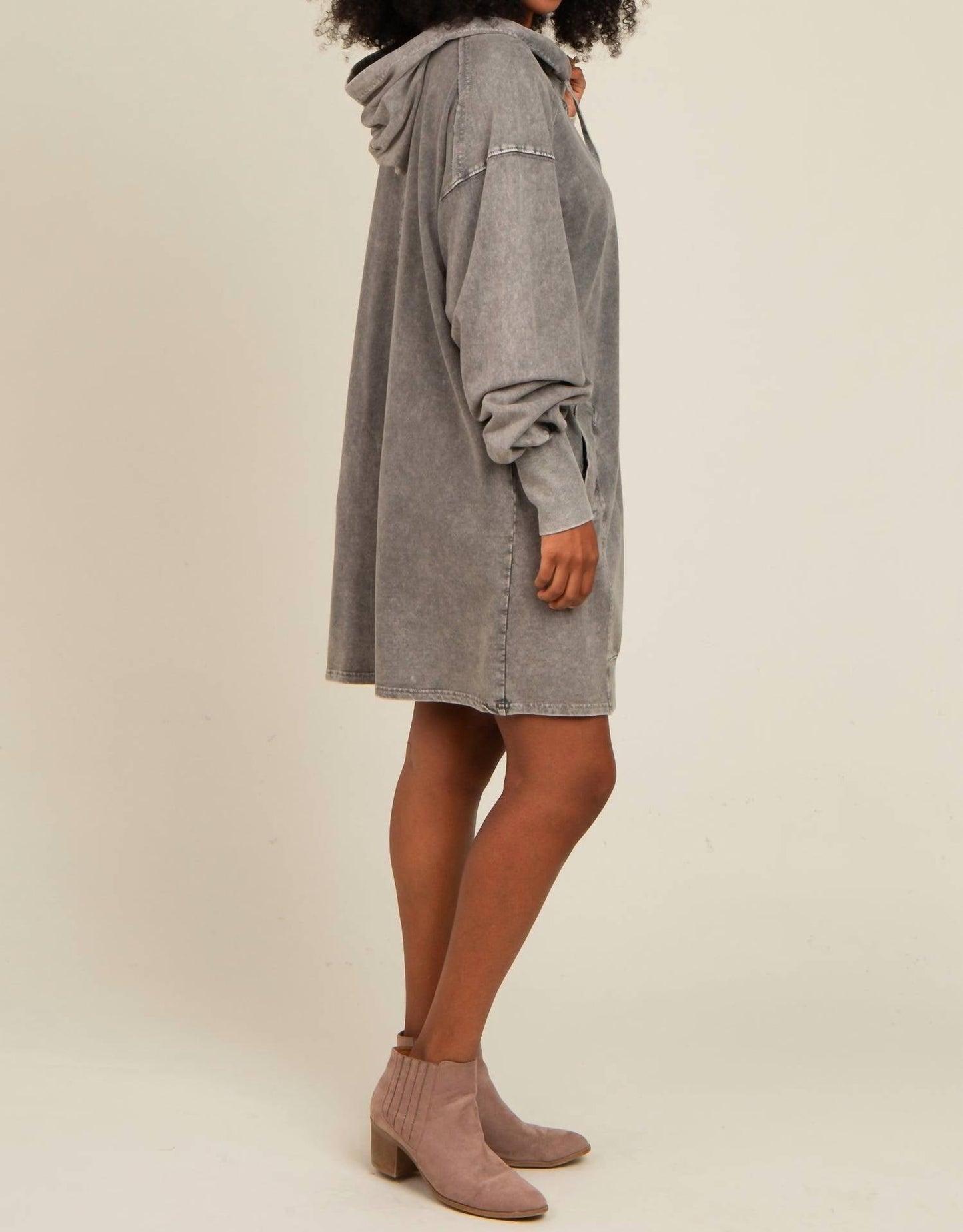 Easel - Halle Hooded Mini Dress