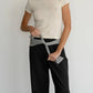 Donni. - The Pointelle Baby Short Sleeve Tee