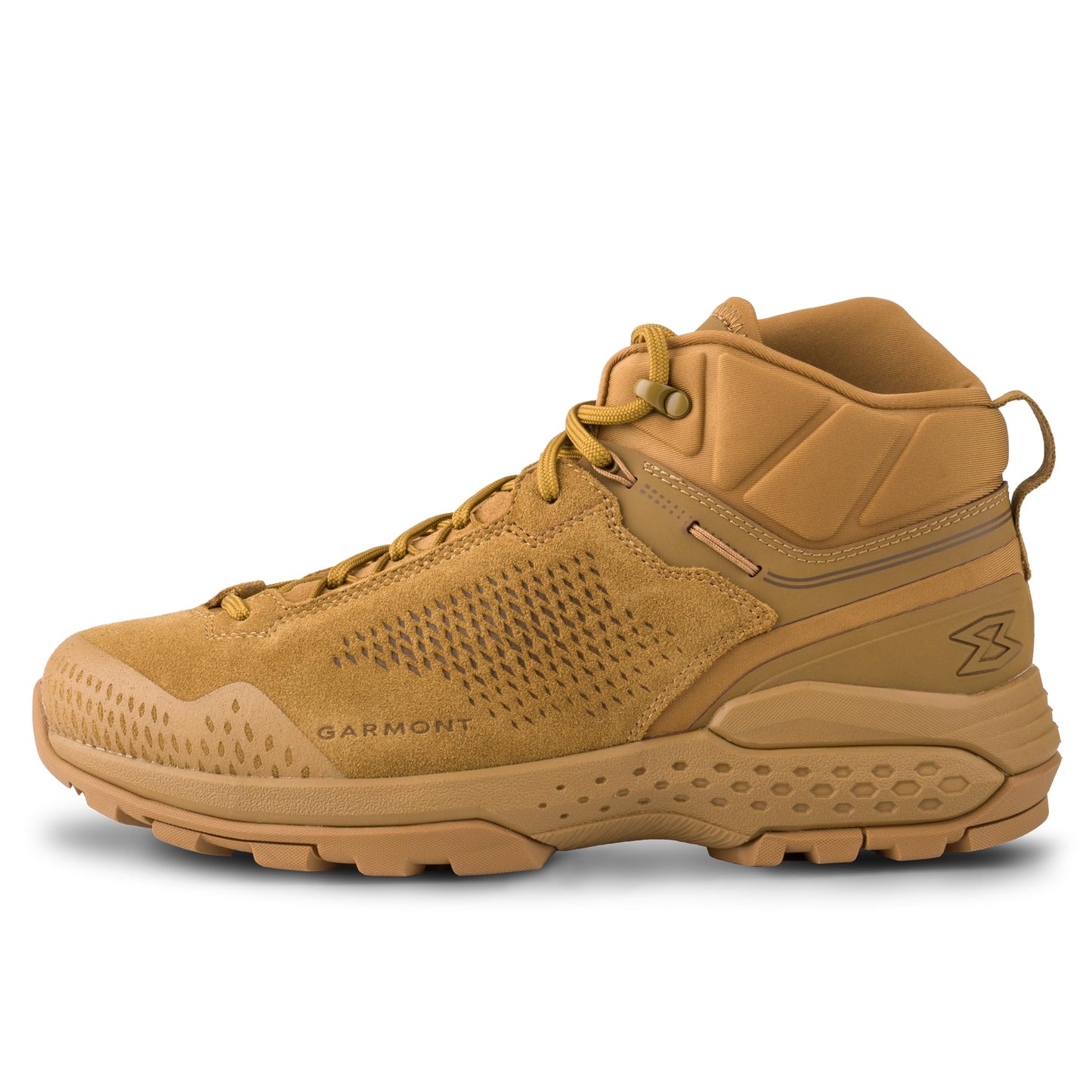 Botas táticas militares Garmont T4 Groove de cano médio - Sapatos de caminhada em couro camurça