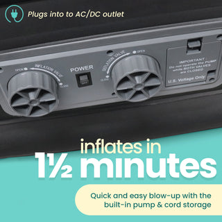 Colchão de ar de luxo duplo EZ INFLATE com bomba embutida 