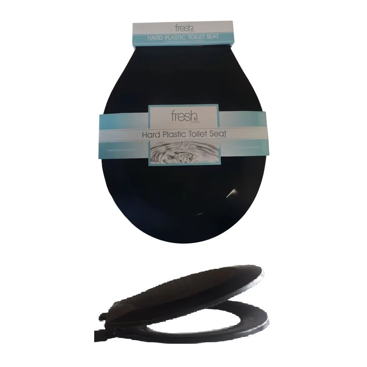 Assento sanitário de plástico rígido com bordas chanfradas 