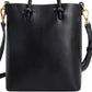 Bolsa tote vegana Bailey feminina Melie Bianco, preta, tamanho regular