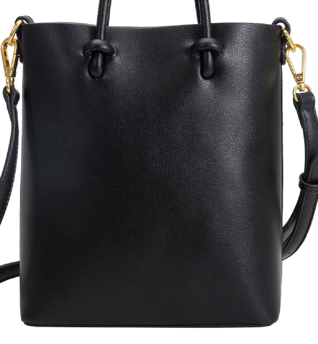 Bolsa tote vegana Bailey feminina Melie Bianco, preta, tamanho regular