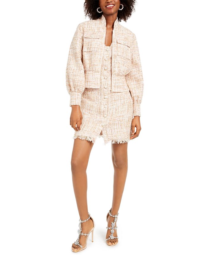 Vestido lápis feminino Foxiedox xadrez, decote redondo, comprimento até o joelho, bege, tamanho médio