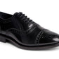 Sapato social masculino Anthony Veer Ford Quarter Brogue Oxford com cadarço, preto, tamanho 10,5W