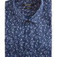 Camisa social masculina Nine West Slim Fit com estampa de rugas, azul, tamanho 16 x 34 x 35