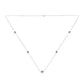 Sterling Silver Treated Blue Color Diamond Station Necklace (1/2 cttw, Blue Color, I2-I3 Clarity)