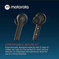 Motorola Moto Buds 085 - Fones de ouvido Bluetooth sem fio com microfone e estojo de carregamento USB-C - Resistente à água IPX5, controle de toque inteligente, ajuste leve e confortável, som nítido e graves profundos - Preto