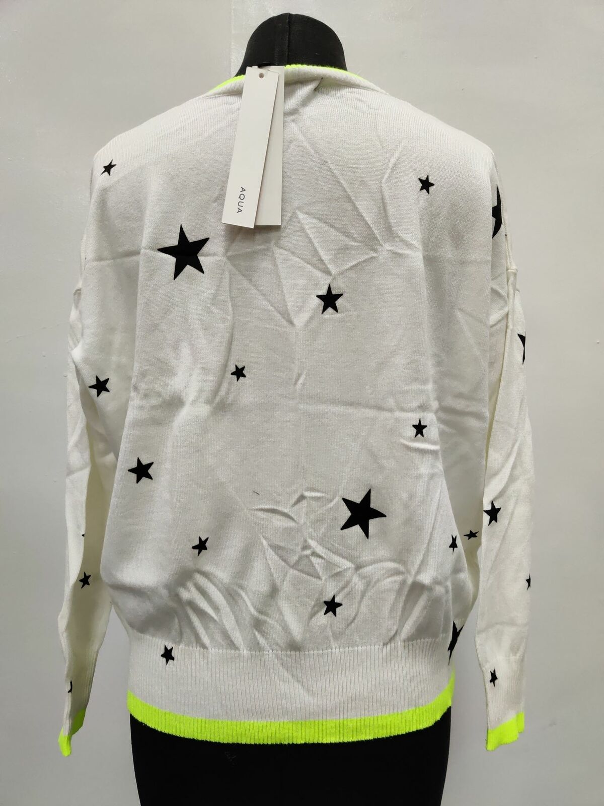 Suéter feminino Aqua com estampa de estrelas, marrom, tamanho P