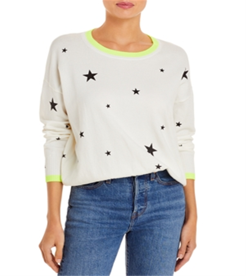 Suéter feminino Aqua com estampa de estrelas, marrom, tamanho P