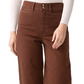 Calça jeans feminina Gemma de cintura alta e perna larga, tamanho 31, marrom, inédita