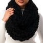 Marcus Adler Cachecol Feminino Ombre Faux Ultra Soft Infinity Preto Tamanho Regular