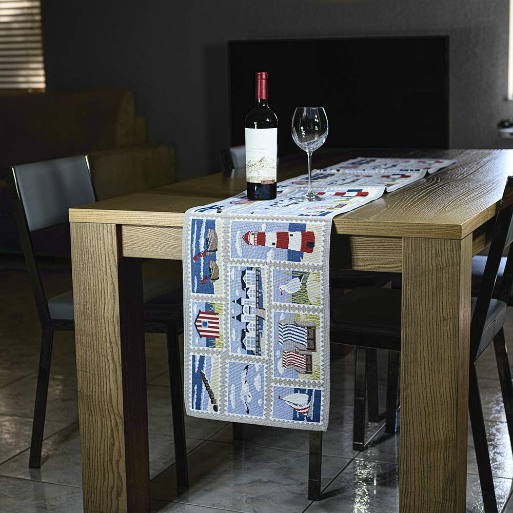 Caminho de mesa de Natal Homvare para jantares de feriado, festas e decoração de casa, tapeçaria trançada de 13" x 72"