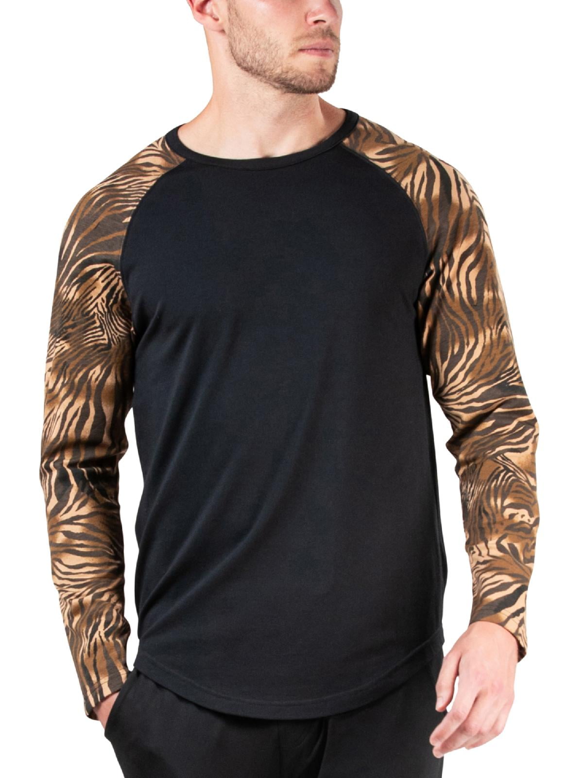 Camiseta Raglan Masculina Natori Animal Print Preta Tamanho X-G