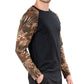 Camiseta Raglan Masculina Natori Animal Print Preta Tamanho X-G