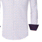 Camisa social masculina Azaro Uomo Slim Fit com botões e estampa náutica, tamanho extragrande, branca