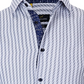 Camisa social masculina Azaro Uomo Slim Fit com botões e estampa náutica, tamanho médio, branca